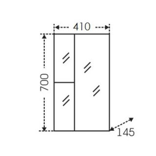 Зеркало-шкаф Санта Ника 101081 40 см правый